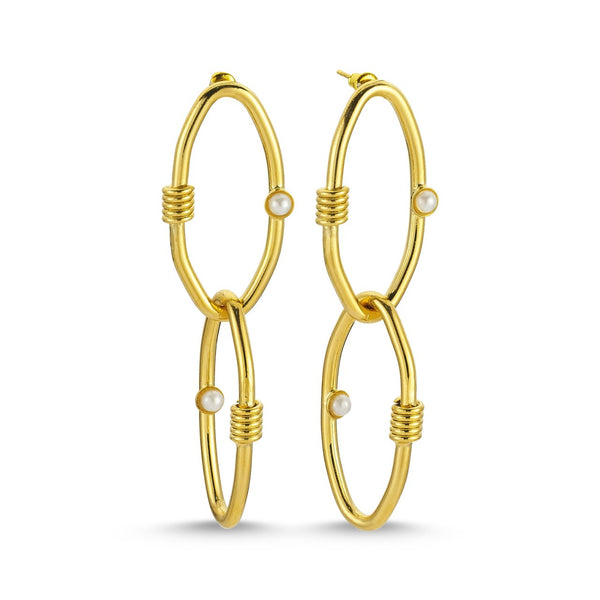 Lisa Oval Chain Earrings