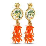 Sorrento Circle Orange Earrings
