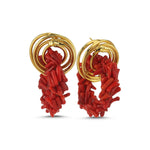 Wheel Earrings Coral