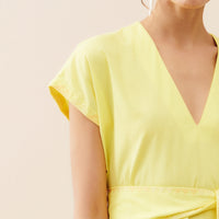 Marissa Neon Yellow Elbise