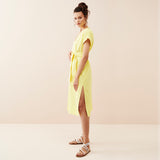 Marissa Neon Yellow Elbise